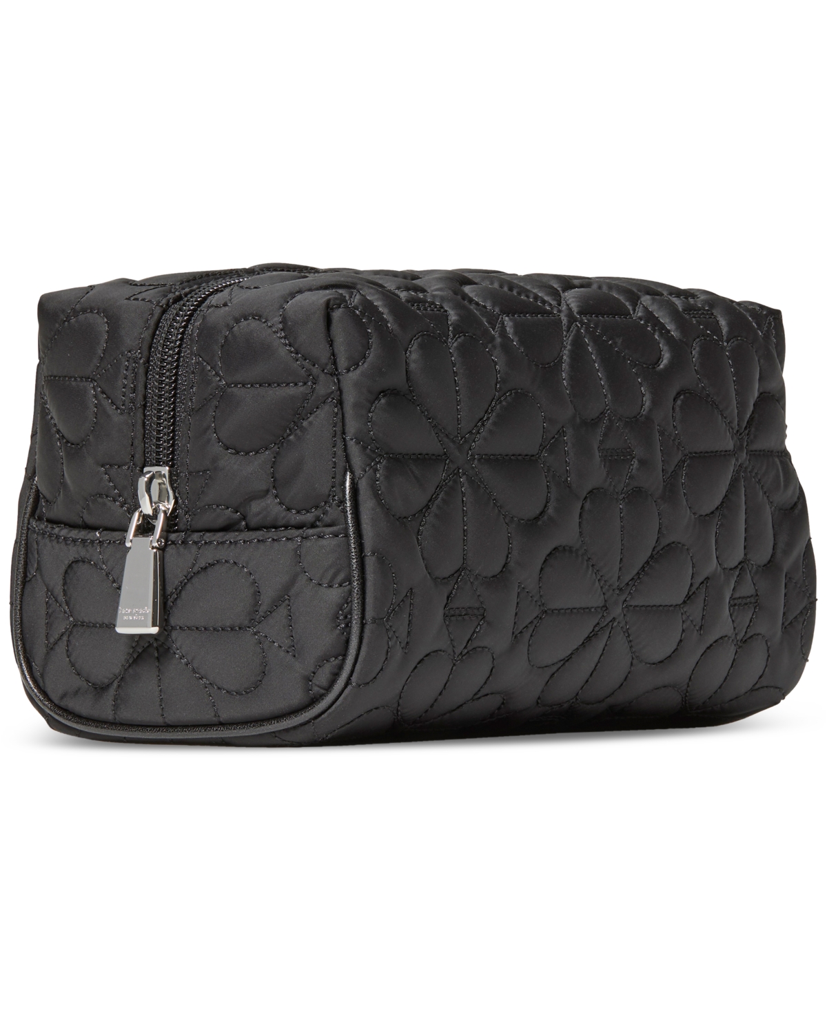 Kate Spade Tilly Quilted Fabric Small Cosmetic Bag In Black