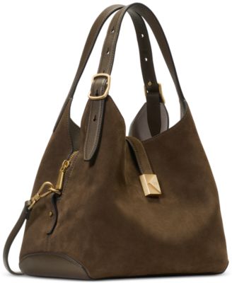 Deco Suede Crossbody Tote Bag