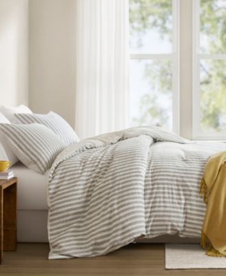 Etta Striped 3-Pc. Duvet Cover Set, Queen