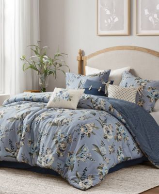 Salara Vintage Floral 7-Pc. Comforter Set, Queen