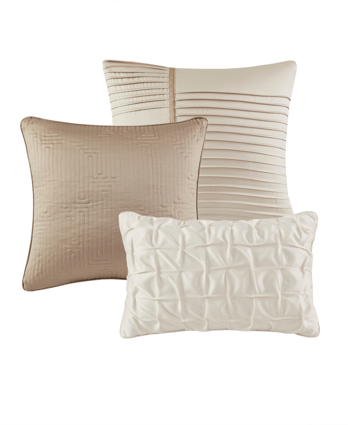 Madison Park Royce Luxury Jacquard 10-pc. Comforter Set, Queen In Neutral