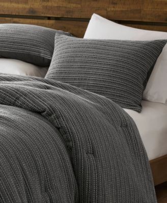 Lyon Waffle Washed 3-Pc. Comforter Set, Full/Queen