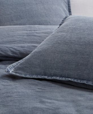 Mckenzie Twill Washed 3-Pc. Duvet Cover Set, Full/Queen