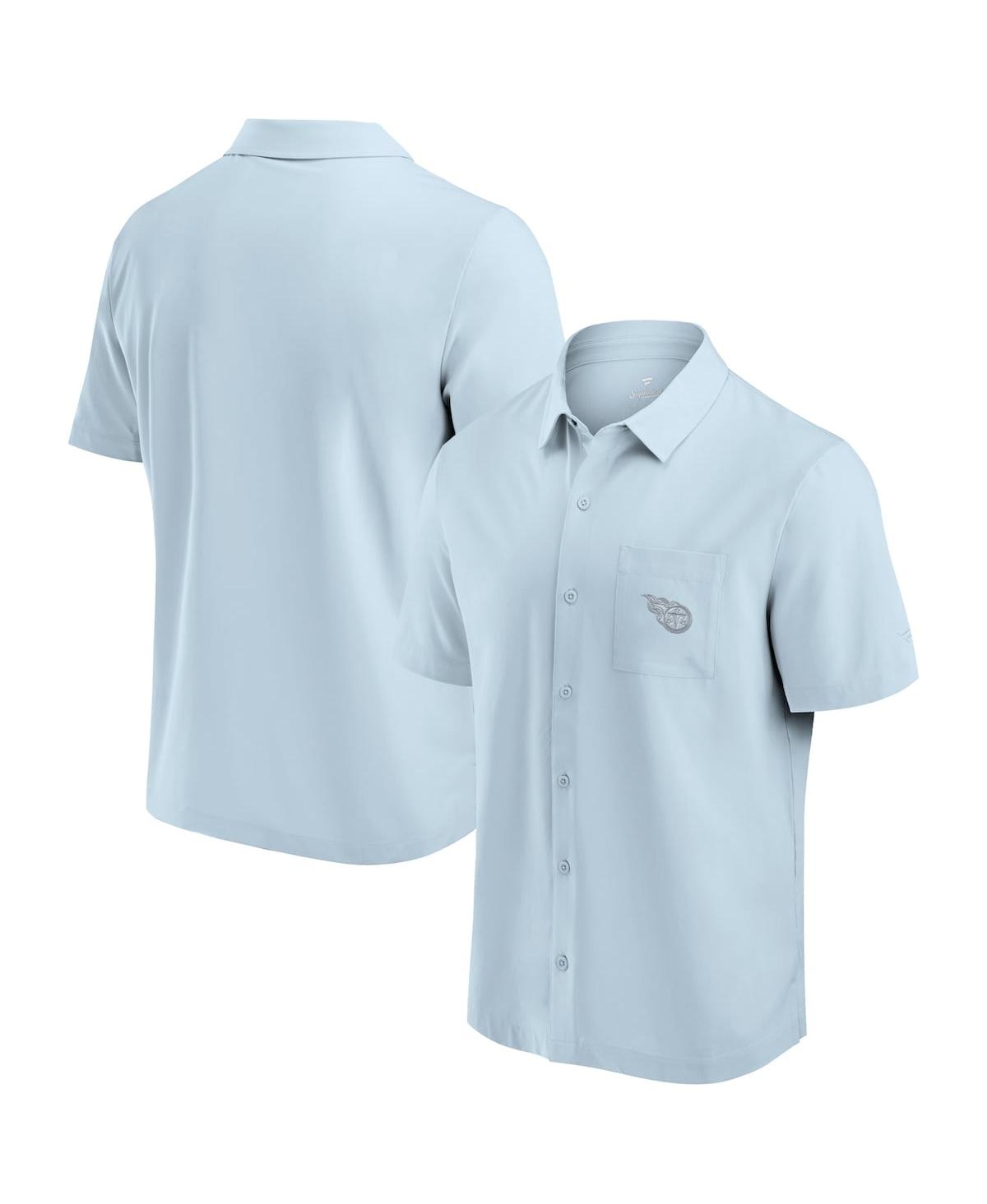 Fanatics Men's Light Blue Los Angeles Dodgers Front Office Button-up Shirt In Blue