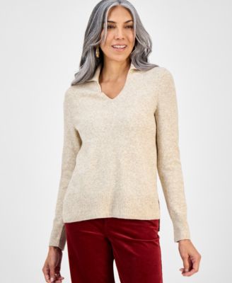 Women's Luxsoft Johnny-Collar Sweater