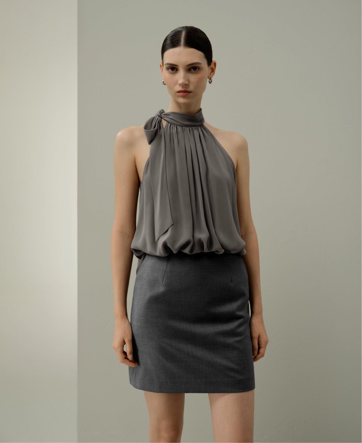 Lilysilk Women's Silk Georgette Tie-Neck Blouse