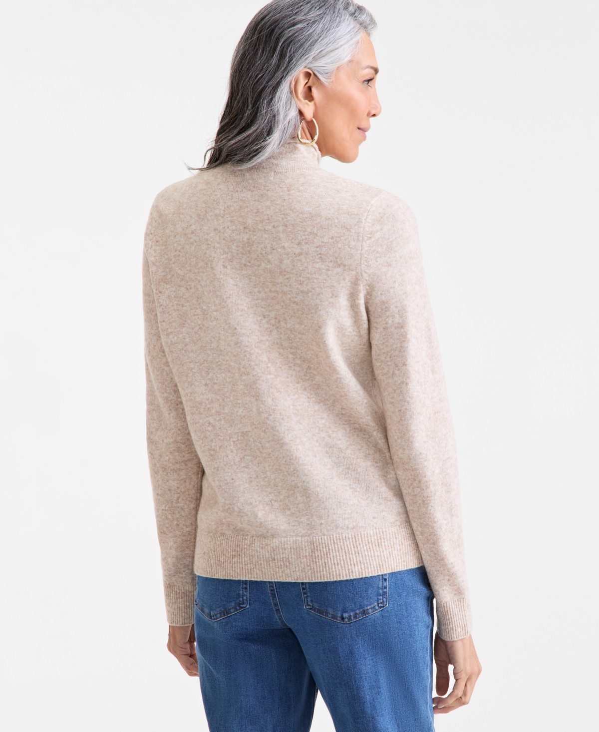 Style & Co Women's Mock-neck Sweater, Macy's Exclusive In Multi