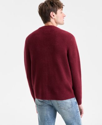 Men's Long-Sleeve Brushed Solid Cardigan