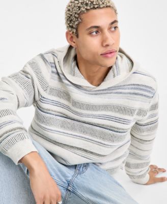 Men's Francis Striped Long-Sleeve Hooded Sweater, Macy's Exclusive 