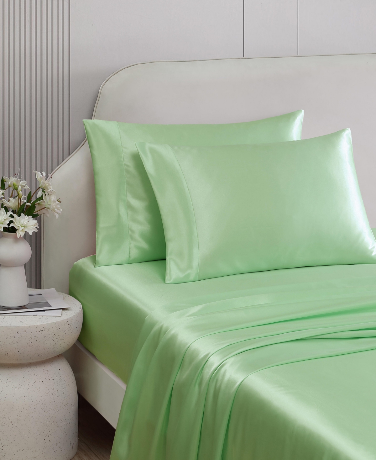 Betsey Johnson Closeout!  Satin 3-pc. Sheet Set, Twin In Green