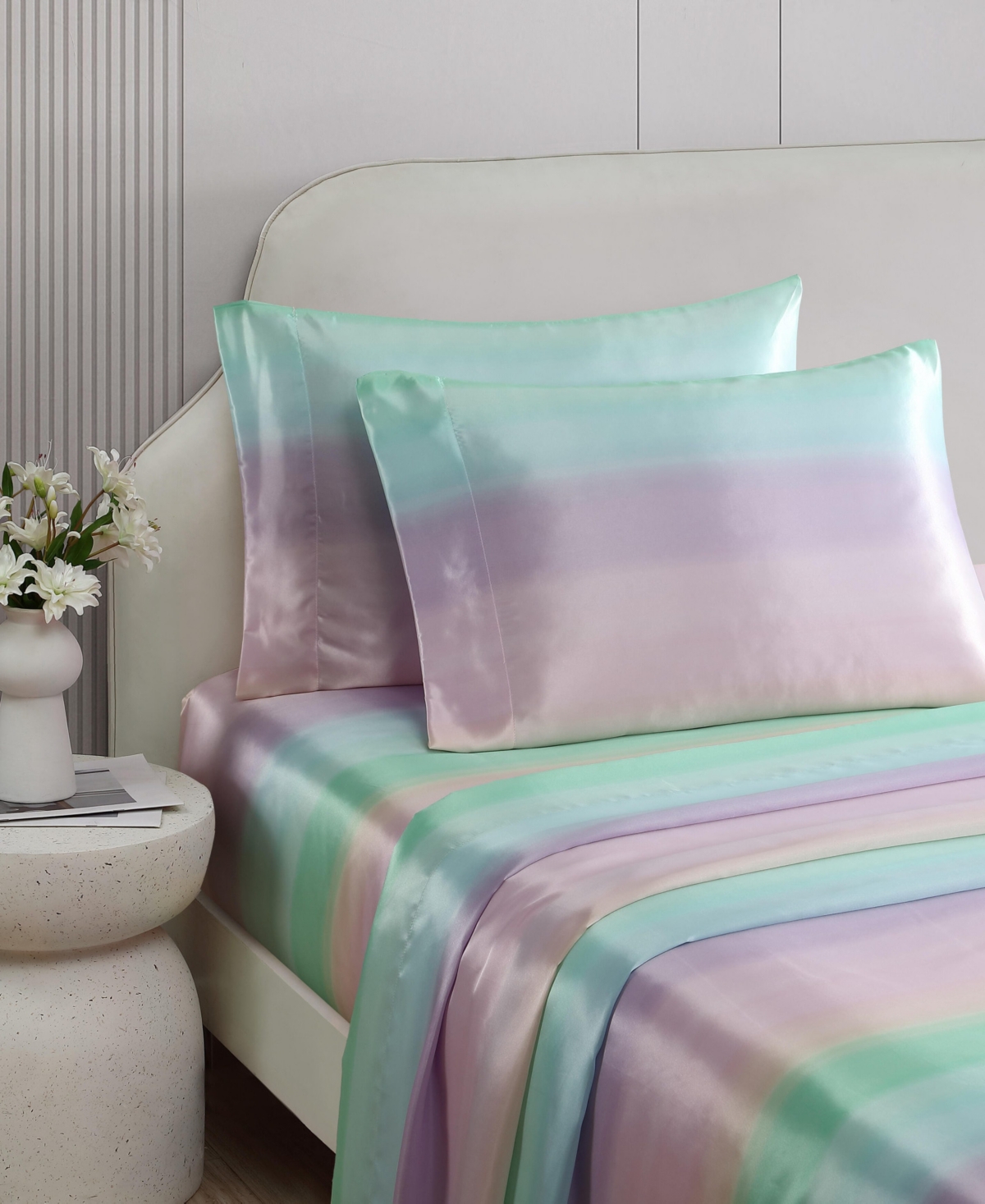Betsey Johnson Closeout!  Satin 4-pc. Sheet Set, Queen In Multi