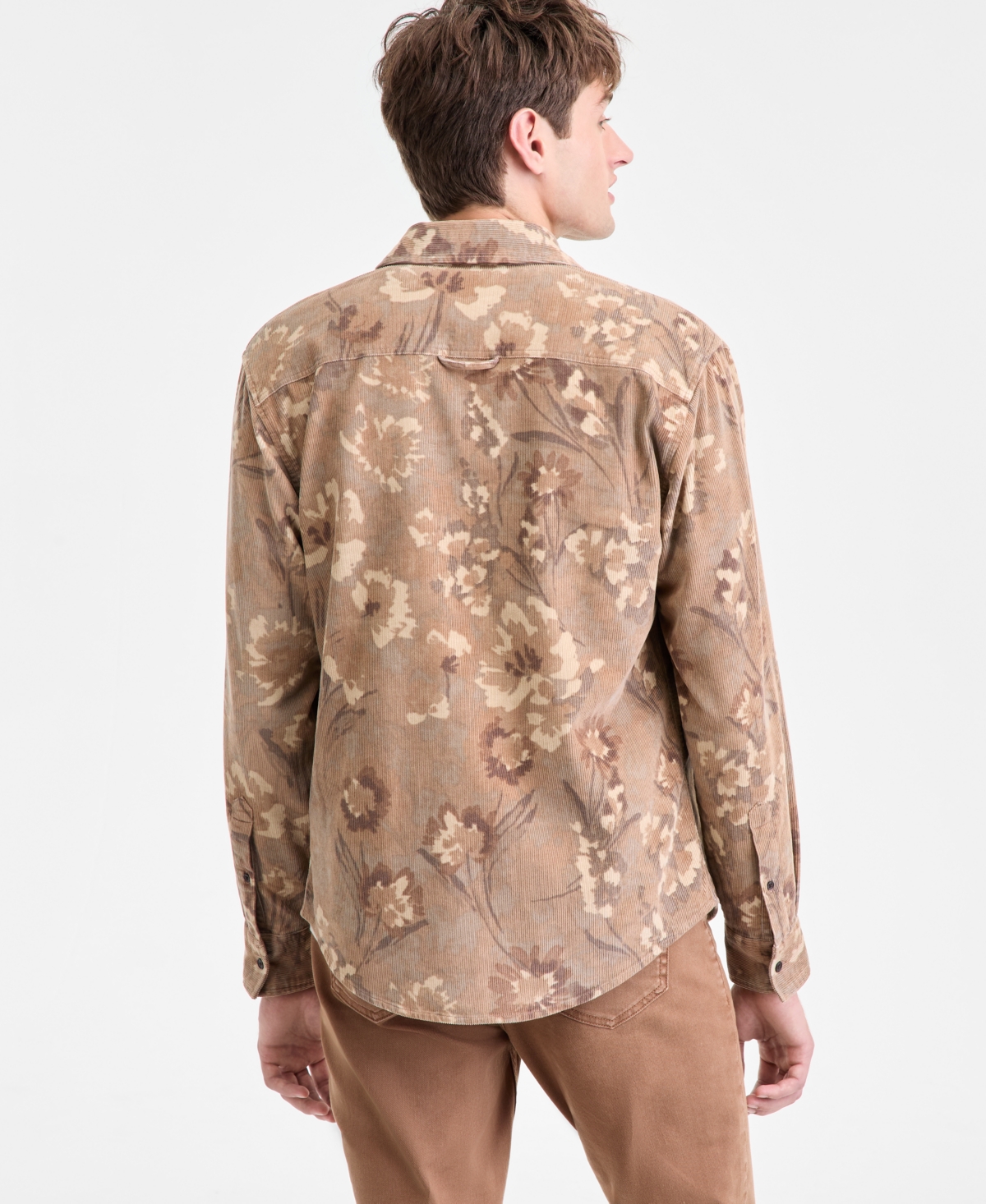 Sun + Stone Men's Woods Long-Sleeve Cotton Shirt, Macy's Exclusive