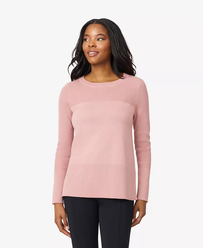 Women's Boat Neck Ribbed Sweater - thumbnail 9