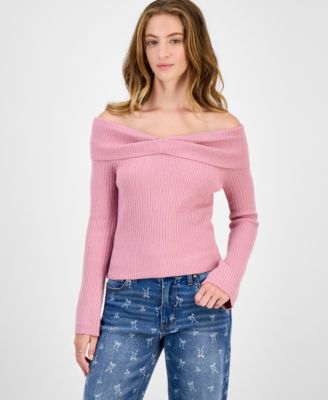 Hooked Up by IOT - Juniors' Off-The-Shoulder Sweater