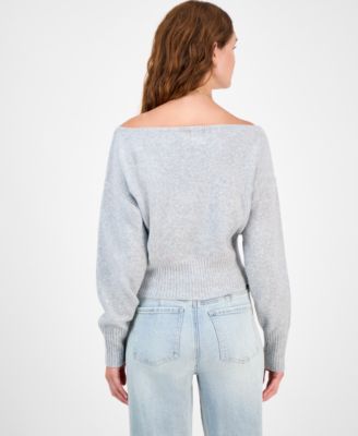 Juniors' Off-The-Shoulder Slouchy Sweater