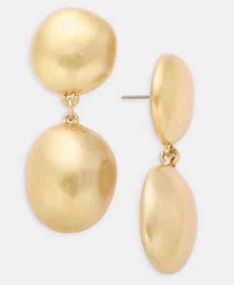 Style & Co - Sculptural Disc Double Drop Earrings
