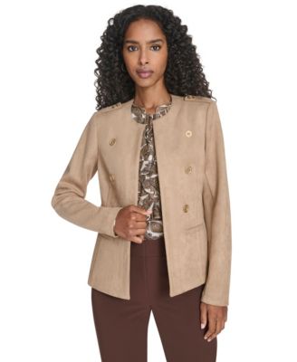 Women's Scuba Suede Long Sleeve Jacket