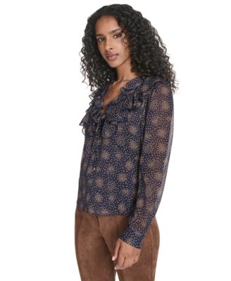 Women's Posy Ruffle Long Sleeve Blouse