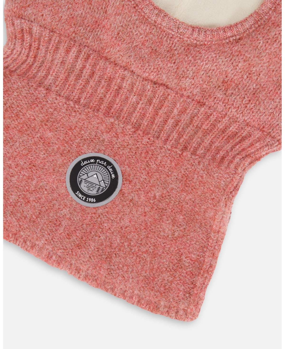 Deux par Deux Baby Girls Knit Balaclava Dusty Pink