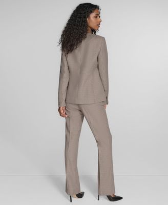 Tommy Hilfiger Womens Houndstooth Bootcut Trousers Houndstooth Riding Jacket In Gray