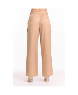 Women's Milan Satin Cargo Pant - Navy