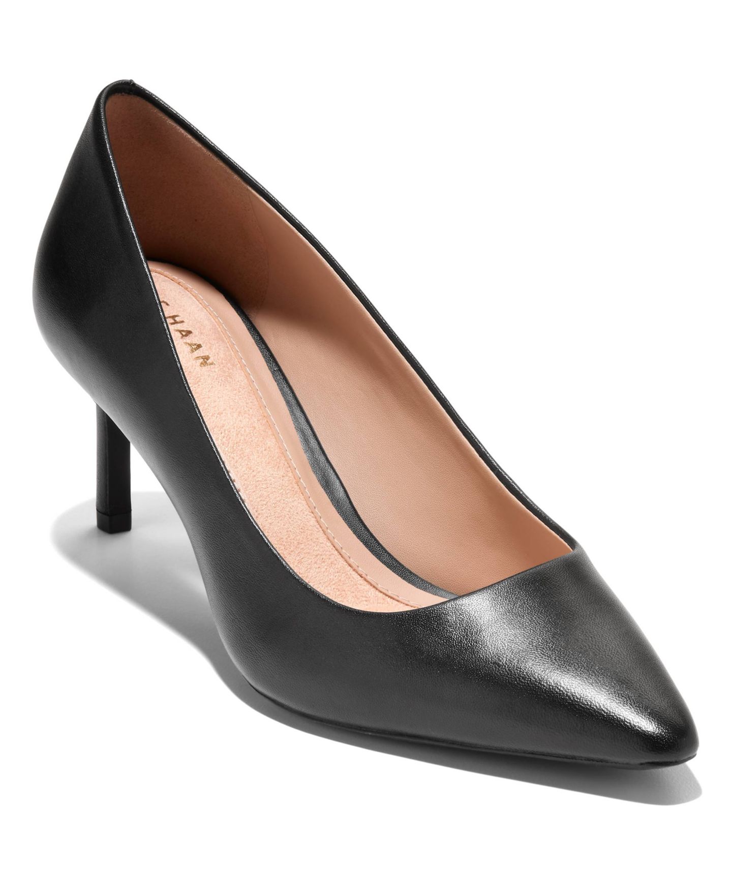 Женские туфли Cole Haan Go-To Janey Slip-On Pumps, цвет: Чёрный кожаный — фото 1