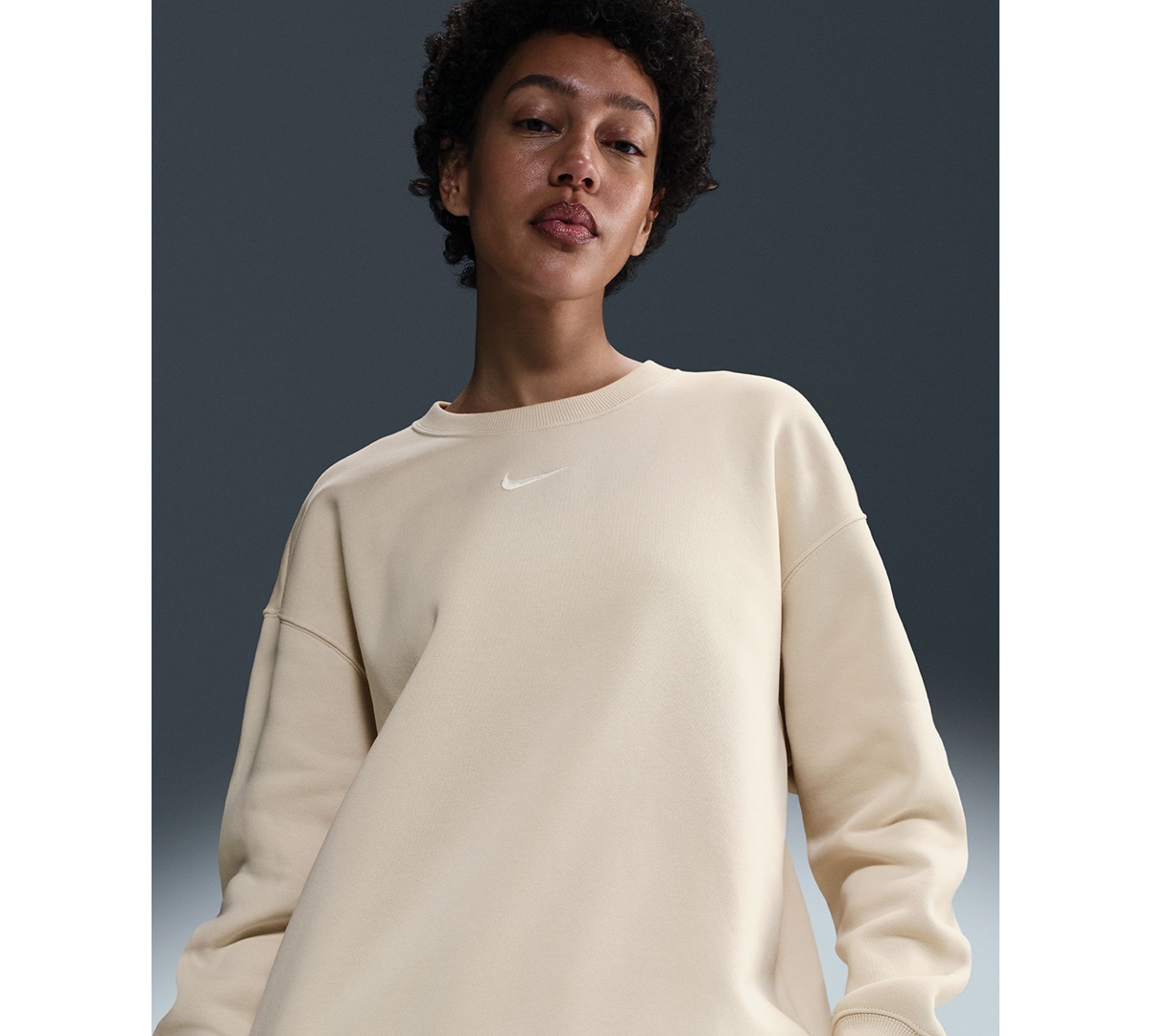 Nike Sportswear Women's Phoenix Fleece Oversized Crewneck Sweatshirt In Neutral