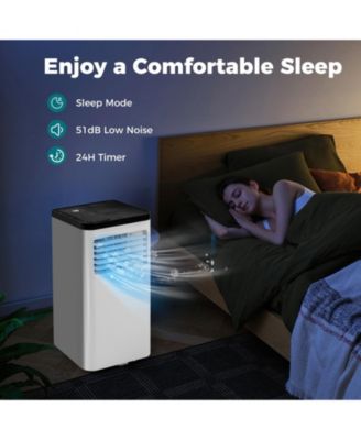 8000 BTU Portable Air Conditioner w/ Control Panel & Remote Control