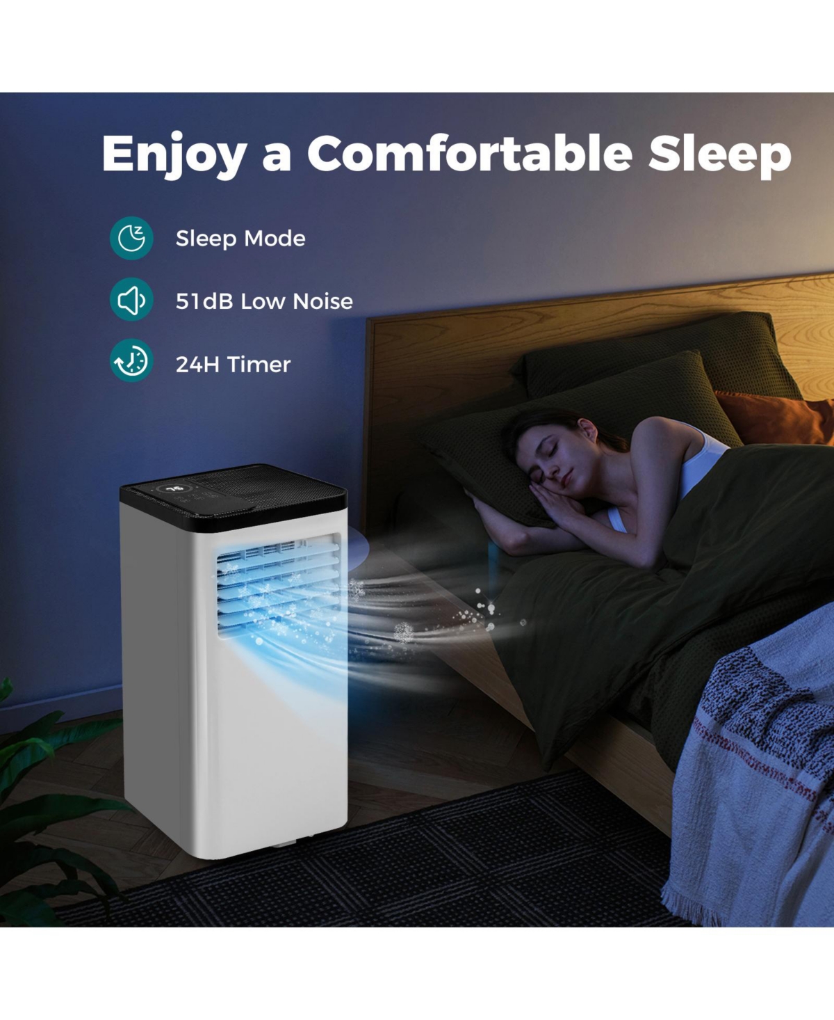 Gymax Btu Portable Air Conditioner w/ Control Panel & Remote Control