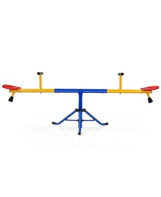 Kids Seesaw Swivel Teeter Totter Playground Equipment 360&deg; Rotation