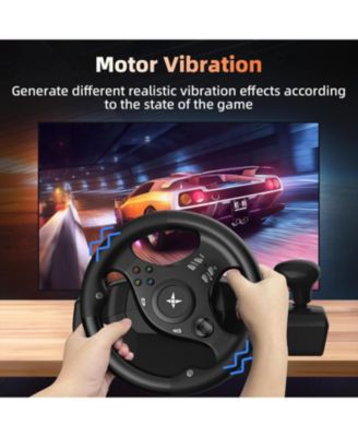 PC Racing Wheel with Pedals – 270&deg; Driving Force Simulator Steering Wheel, Dual Vibration, Compatible with Xbox, PS4, PS3, Nintendo Switch & Android