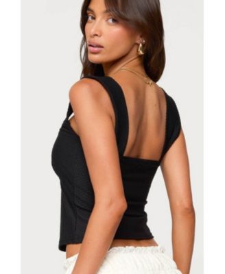 Women's Leya Textured Keyhole Top