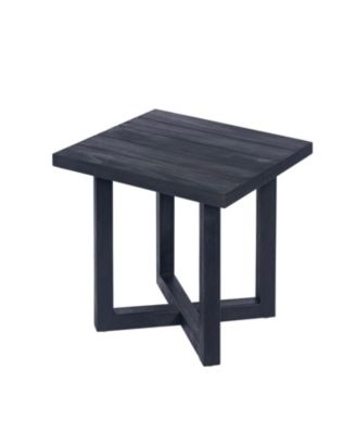 Acacia Wood Outdoor Side Table with Slat Top