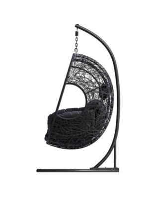 New Comming Outdoor Indoor PE wicker Swing Egg Chair Gray Color