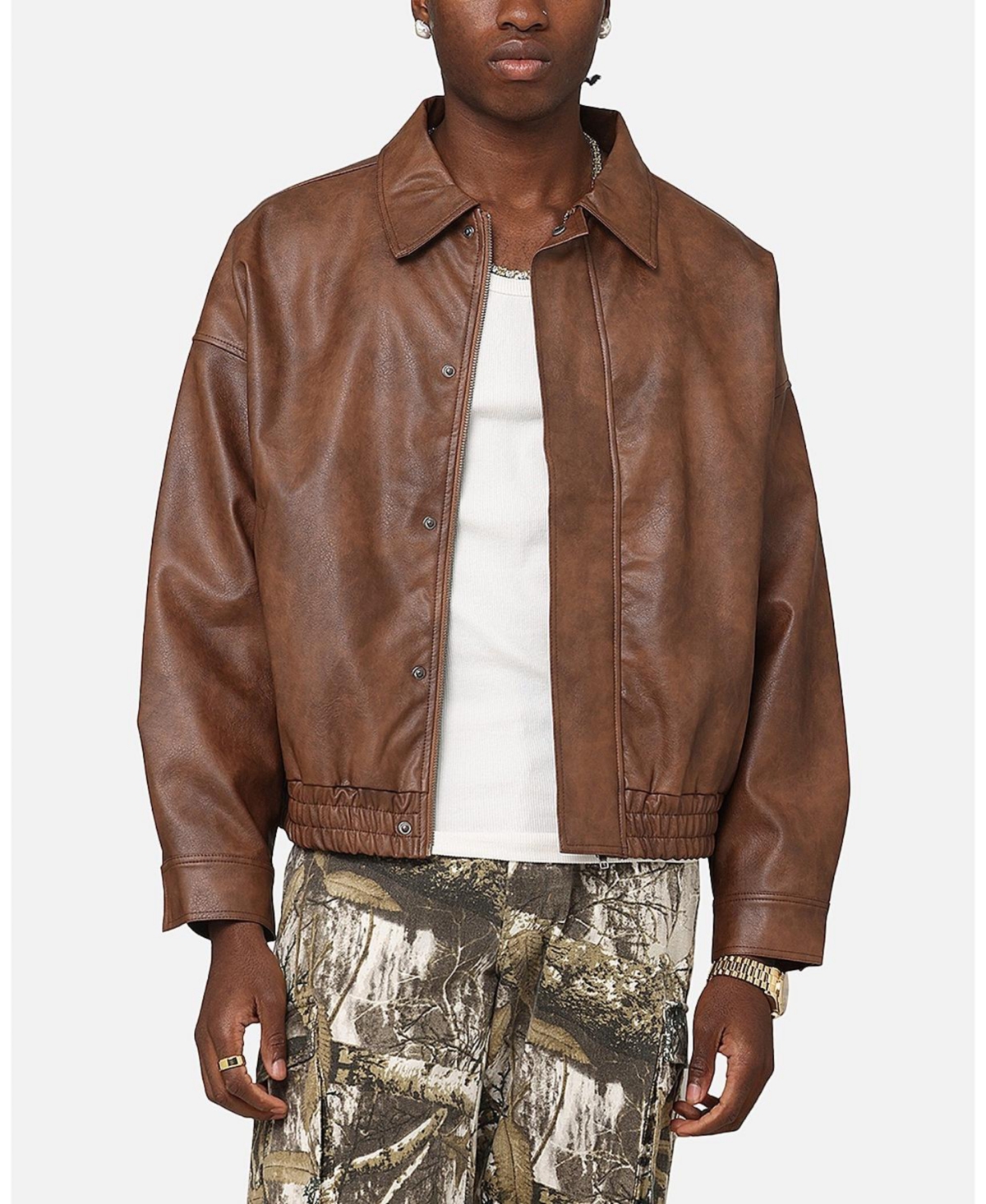 Xxiii, Leather Flight Jacket - Brown