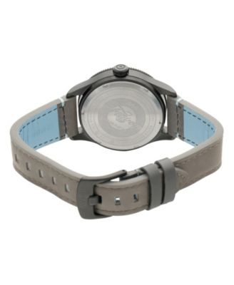 Men's Flyboy Gray Leather Strap Watch, 40mm