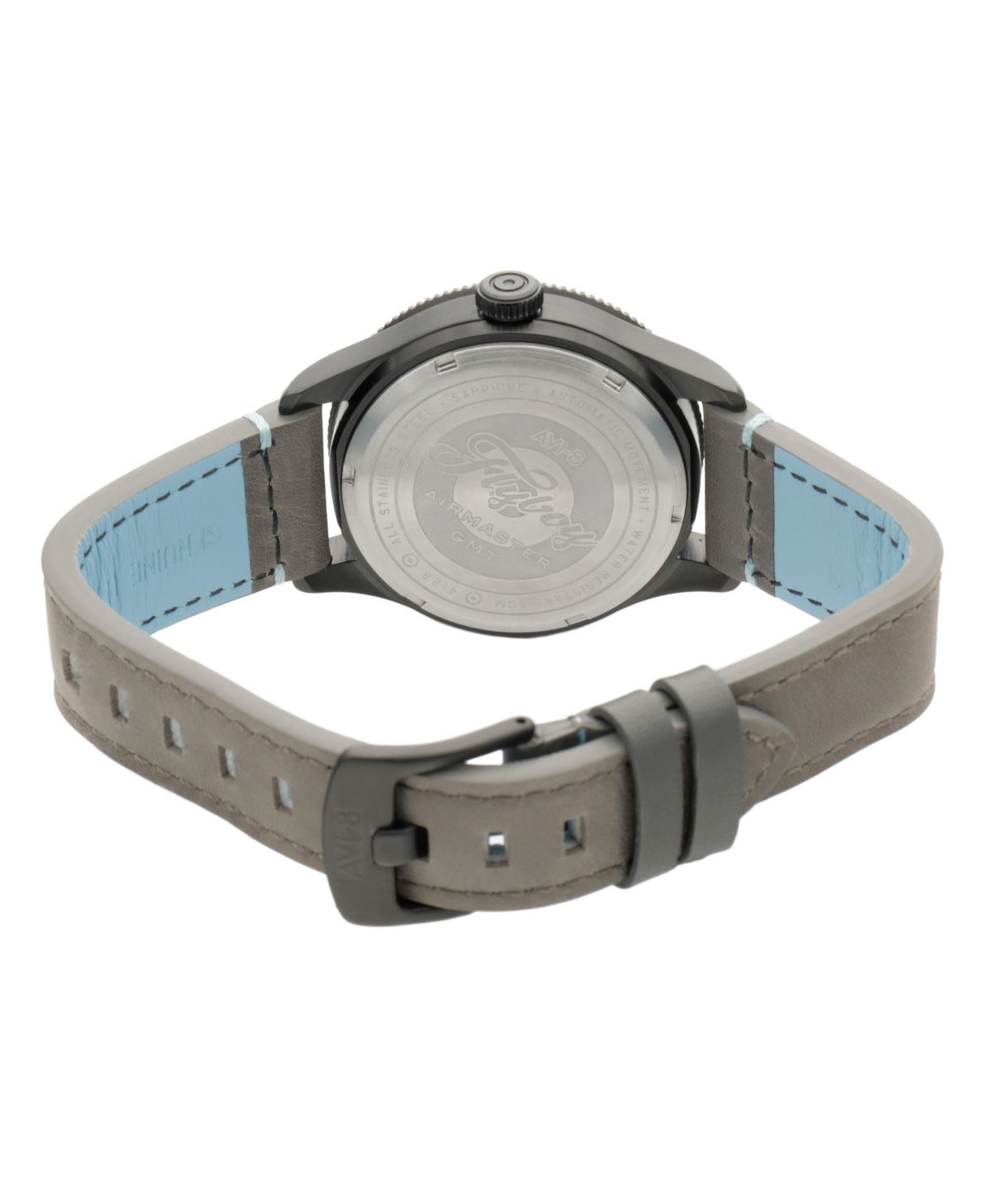 Мужские часы AVI-8 Flyboy Gray Leather Strap Watch, 40mm — фото 3