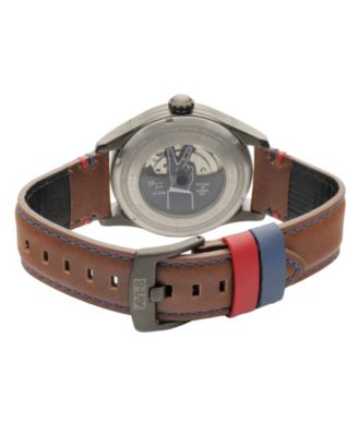 Men's Spitfire Brown Leather Strap Watch, 41mm