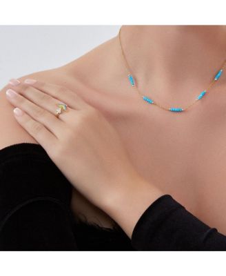 Enamel Arrow Ring In Sterling Silver