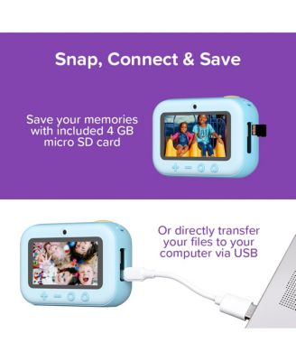 New Camera Insta 20 (Cotton Candy) Kids Instant Print Digital Camera with 16MP Photo, 1080P Video, Selfie Lens, Thermal Ink-Free Printing, Support MicroSD Card