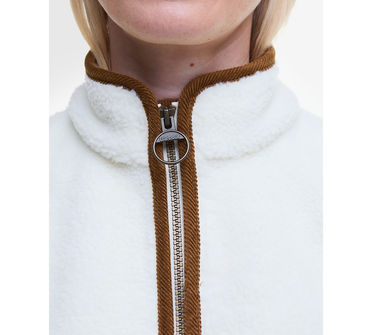 Barbour Women's Burford Fleece Top In White