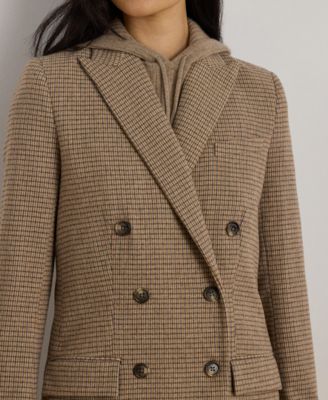 Women's Double-Breasted Wool-Blend Twill Blazer