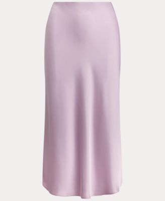 Women's Satin Charmeuse Midi Skirt