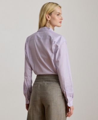 Women's Long Sleeve Relaxed Fit Cotton  Shirt