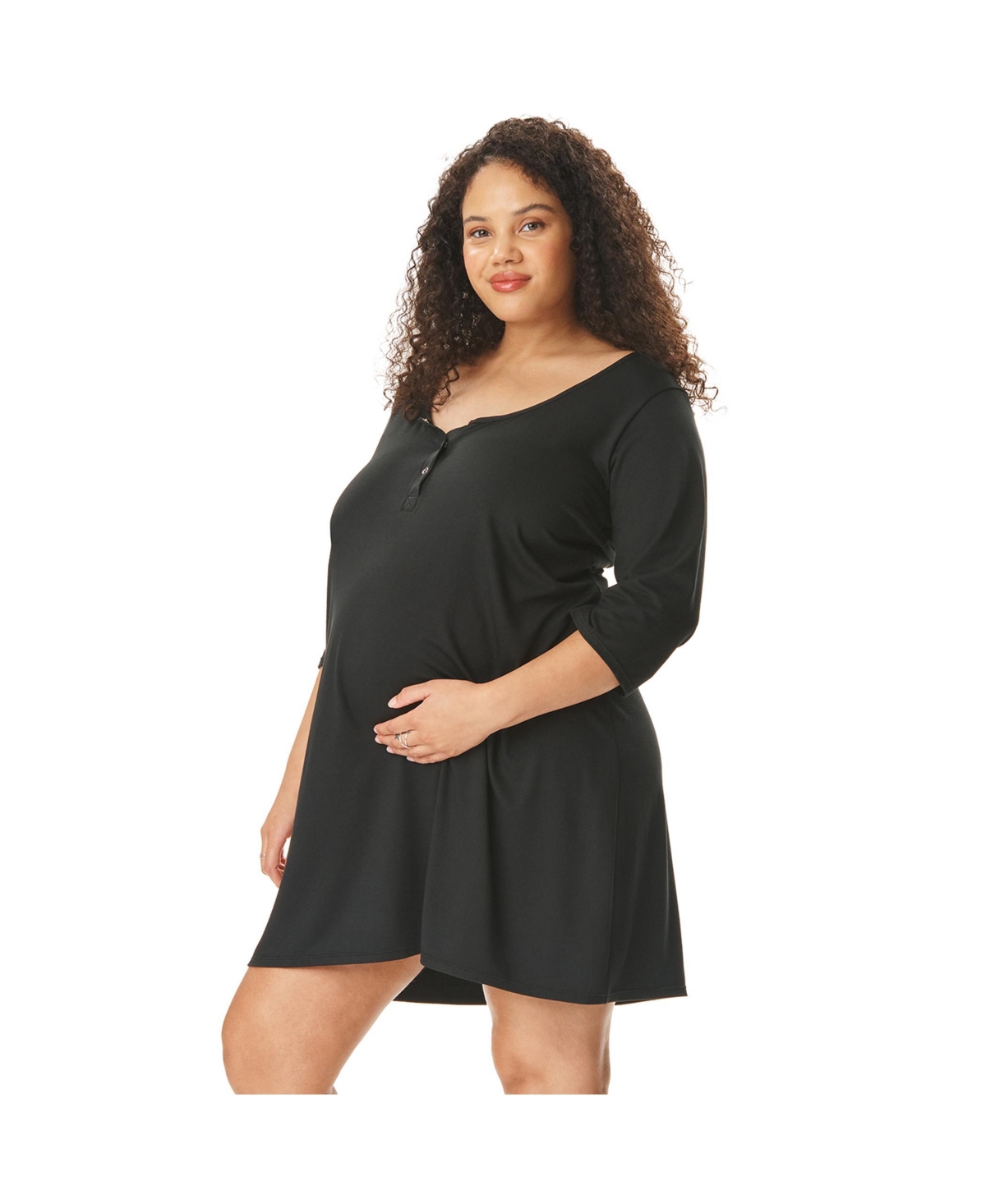 Motherhood Women's Maternity Sleep Henely Nightgown with Nursing Access