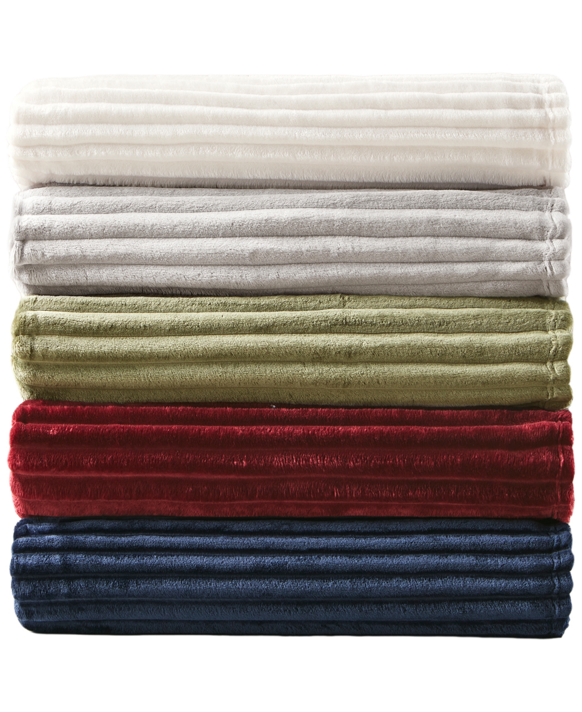 Arch Studio Ribbed Plush Blanket, King, Macy's Exclusive In Neutral