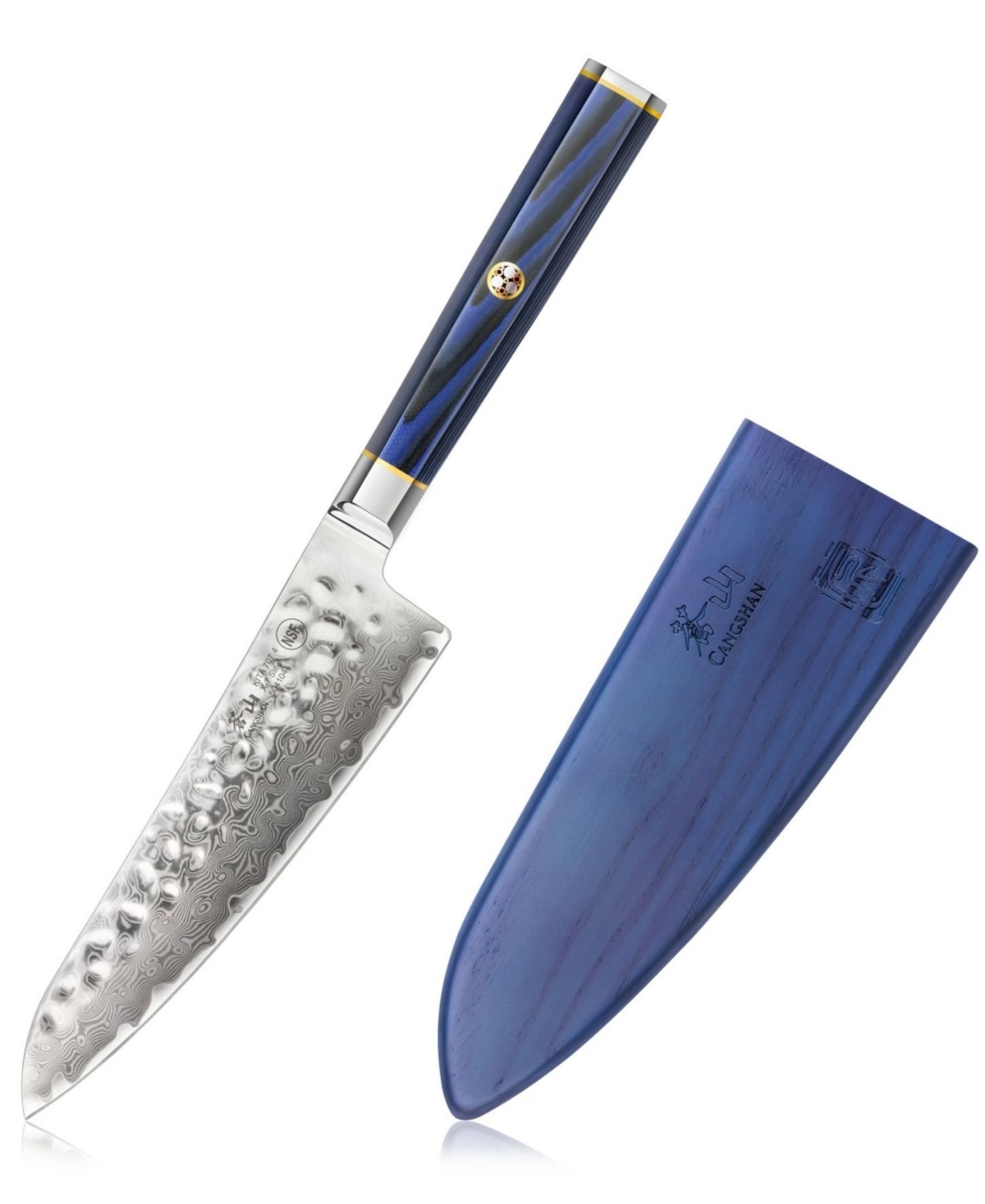 Cangshan Kita Series 5.5" Prep Utility Knife With Sheath In Blue