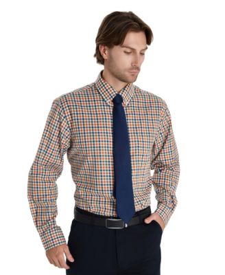 Men's Fashion Plaid Pattern Poplin Shirt, Macy's Exclusive