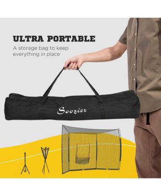 Extra Large Softball Baseball Net, Hitting Net, Tee & Caddy