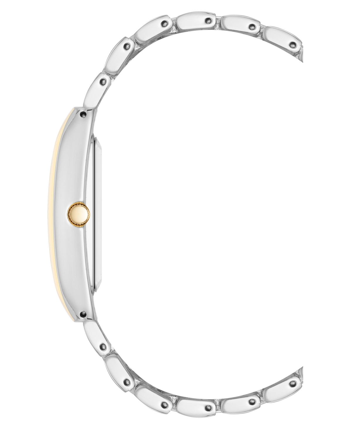 Anne Klein Women's Quartz Rectangular Two-tone Metal Alloy Watch, 25mm In Multi